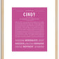 Cindy | Name Art Print