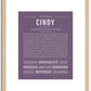 Cindy | Name Art Print