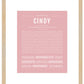 Cindy | Name Art Print