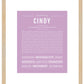 Cindy | Name Art Print