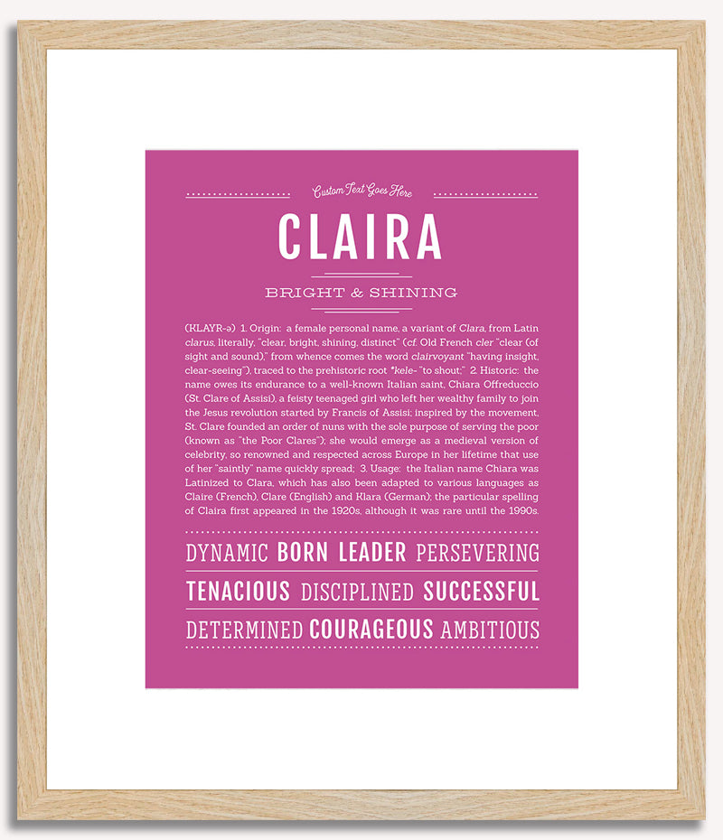 Claira | Name Art Print