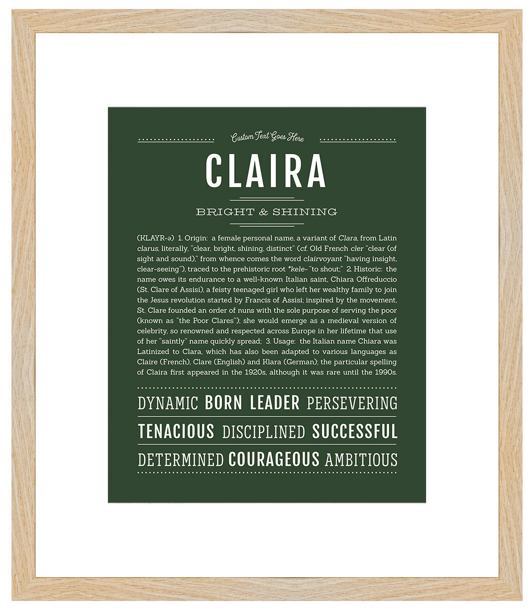 Claira | Name Art Print