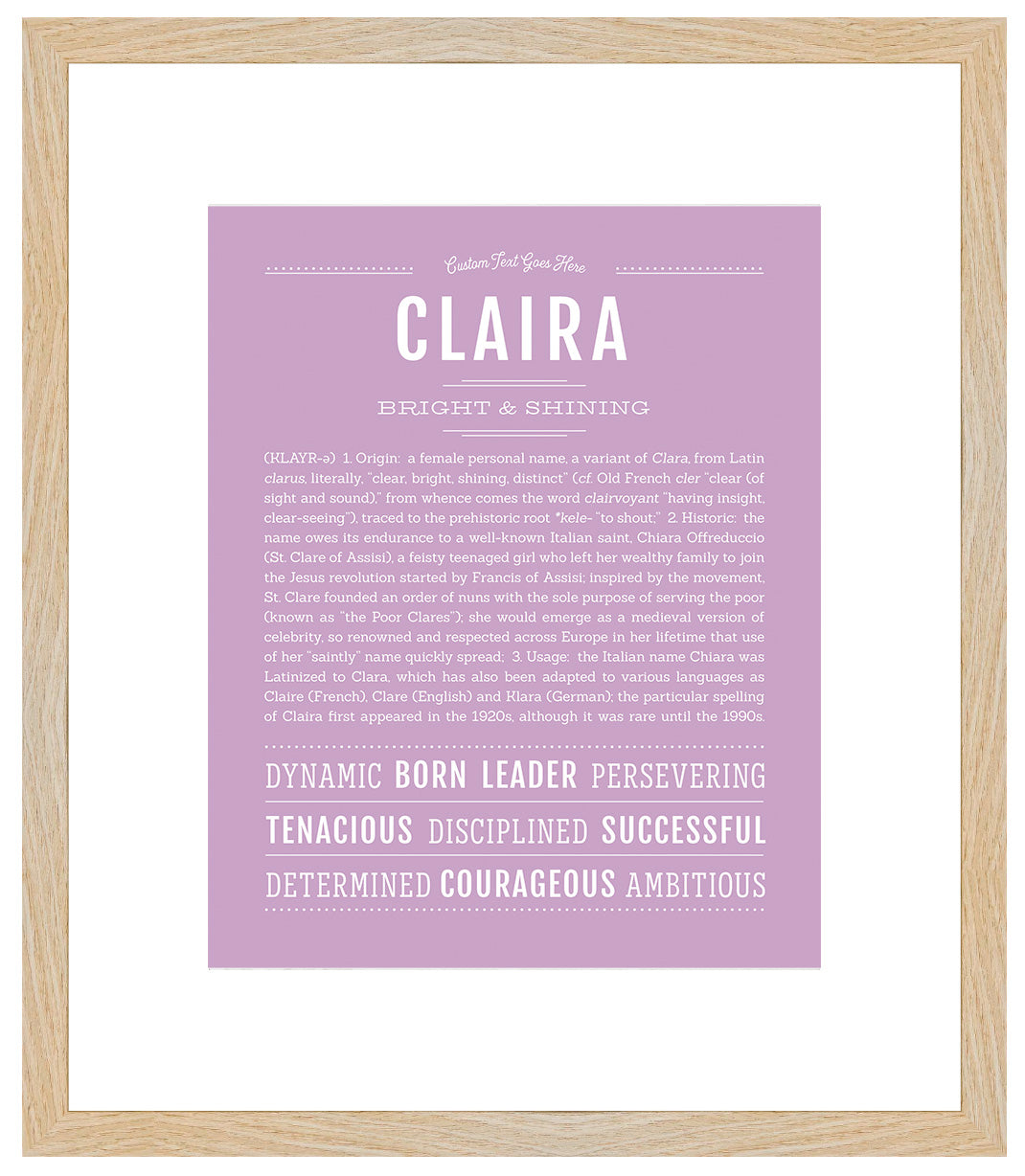 Claira | Name Art Print