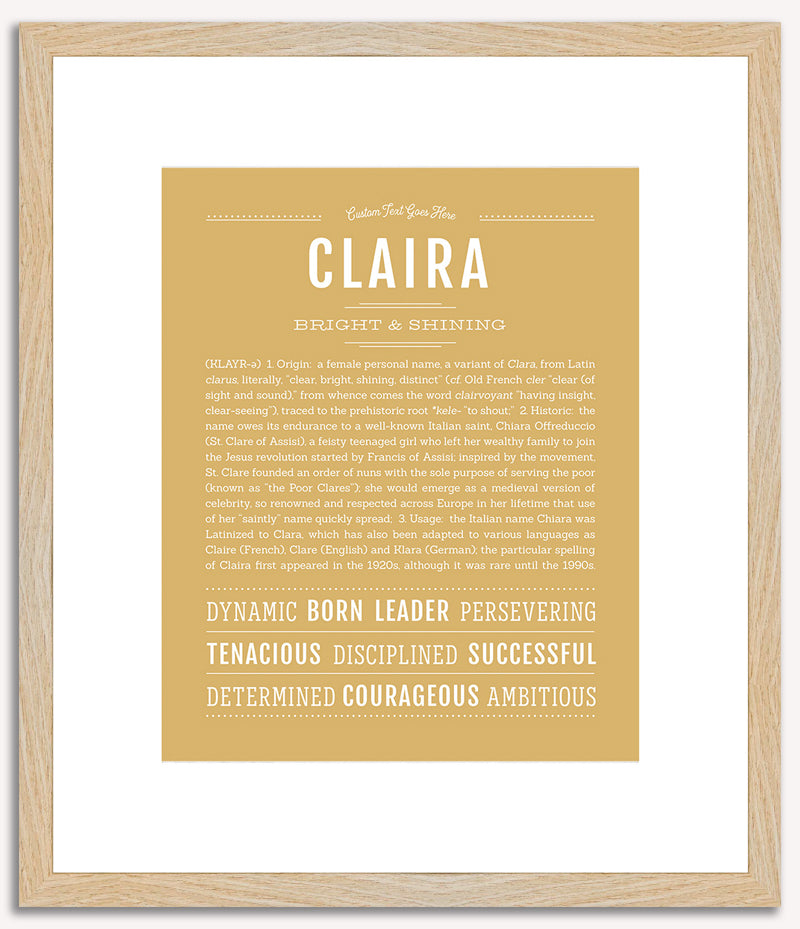 Claira | Name Art Print