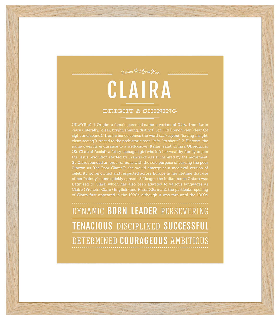 Claira | Name Art Print