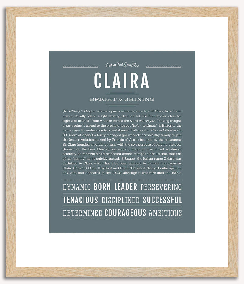 Claira | Name Art Print