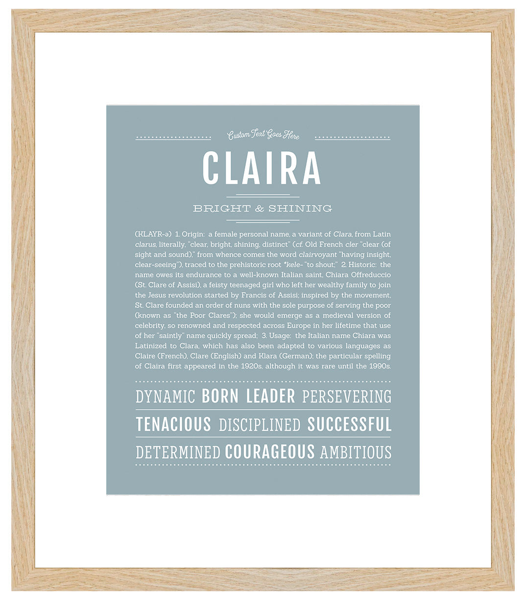 Claira | Name Art Print