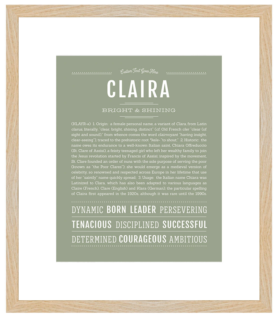 Claira | Name Art Print