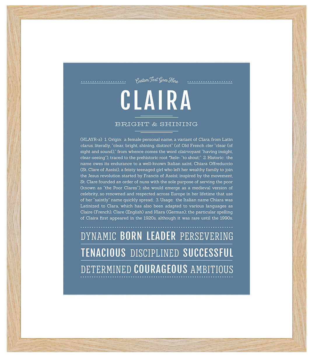 Claira | Name Art Print