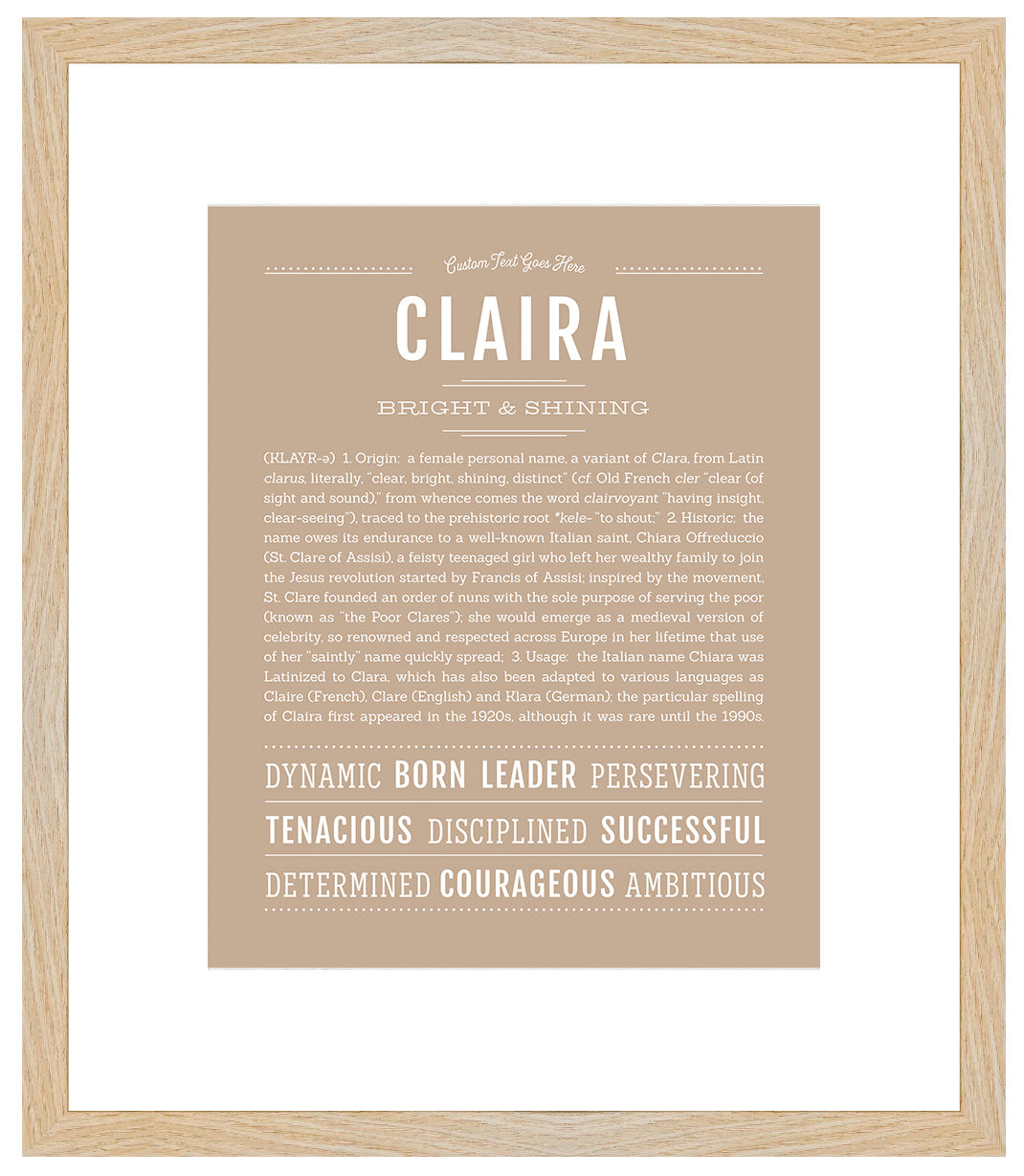 Claira | Name Art Print