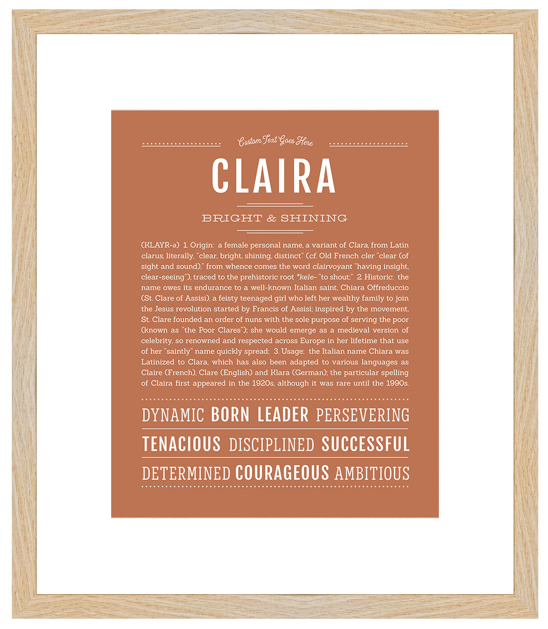 Claira | Name Art Print