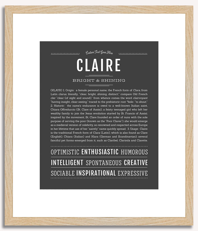 Claire | Name Art Print