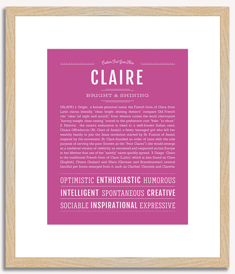 Claire | Name Art Print