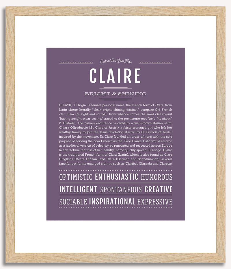 Claire | Name Art Print