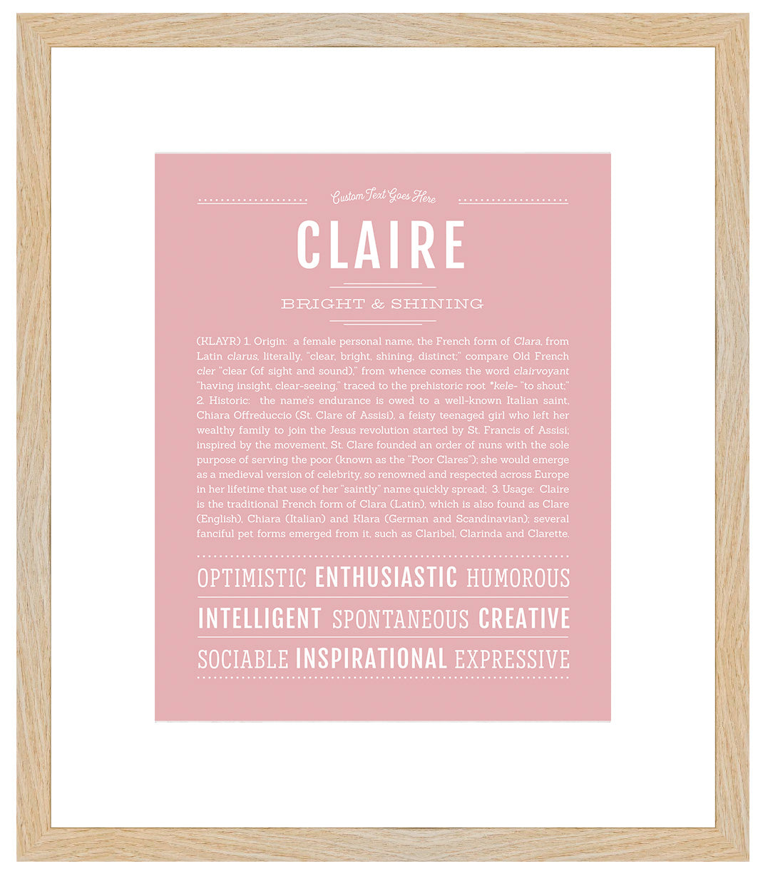 Claire | Name Art Print