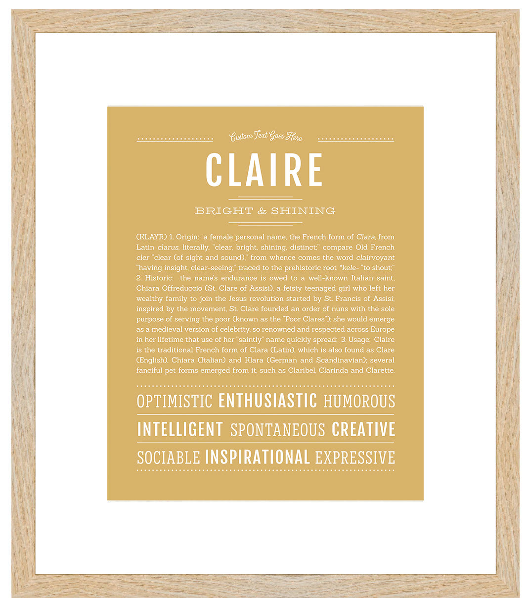 Claire | Name Art Print