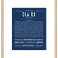 Claire | Name Art Print