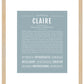 Claire | Name Art Print