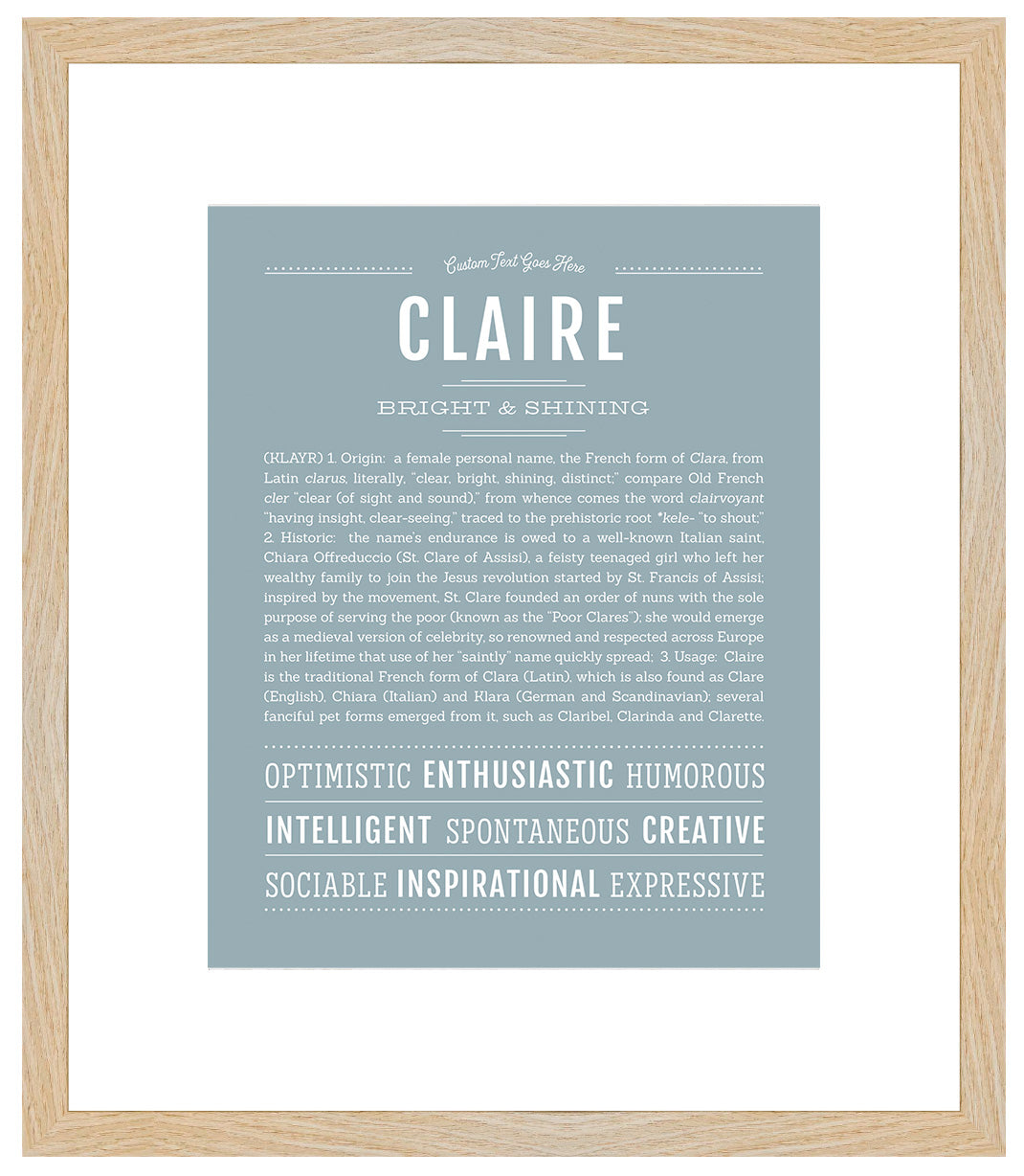 Claire | Name Art Print