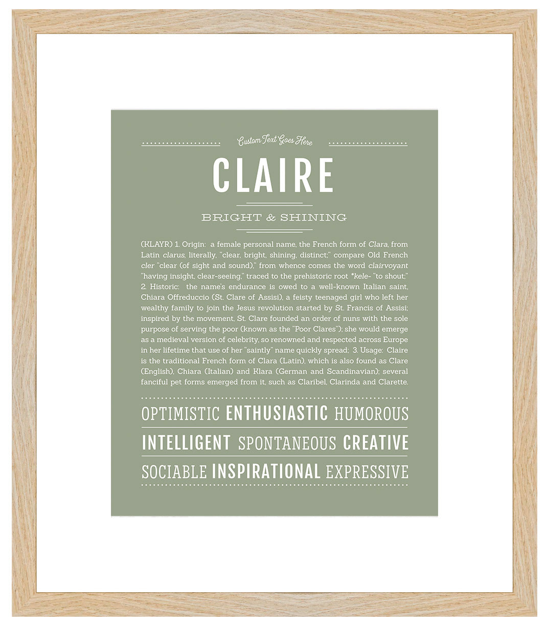 Claire | Name Art Print