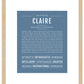 Claire | Name Art Print