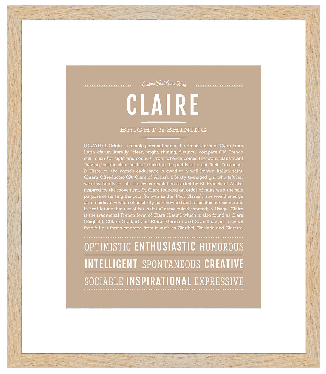 Claire | Name Art Print