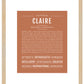 Claire | Name Art Print