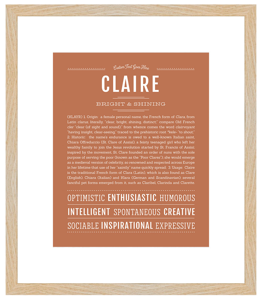 Claire | Name Art Print