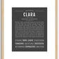 Clara | Name Art Print