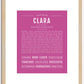 Clara | Name Art Print