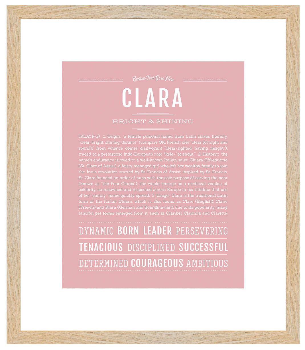 Clara | Name Art Print