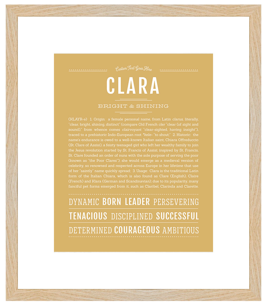 Clara | Name Art Print