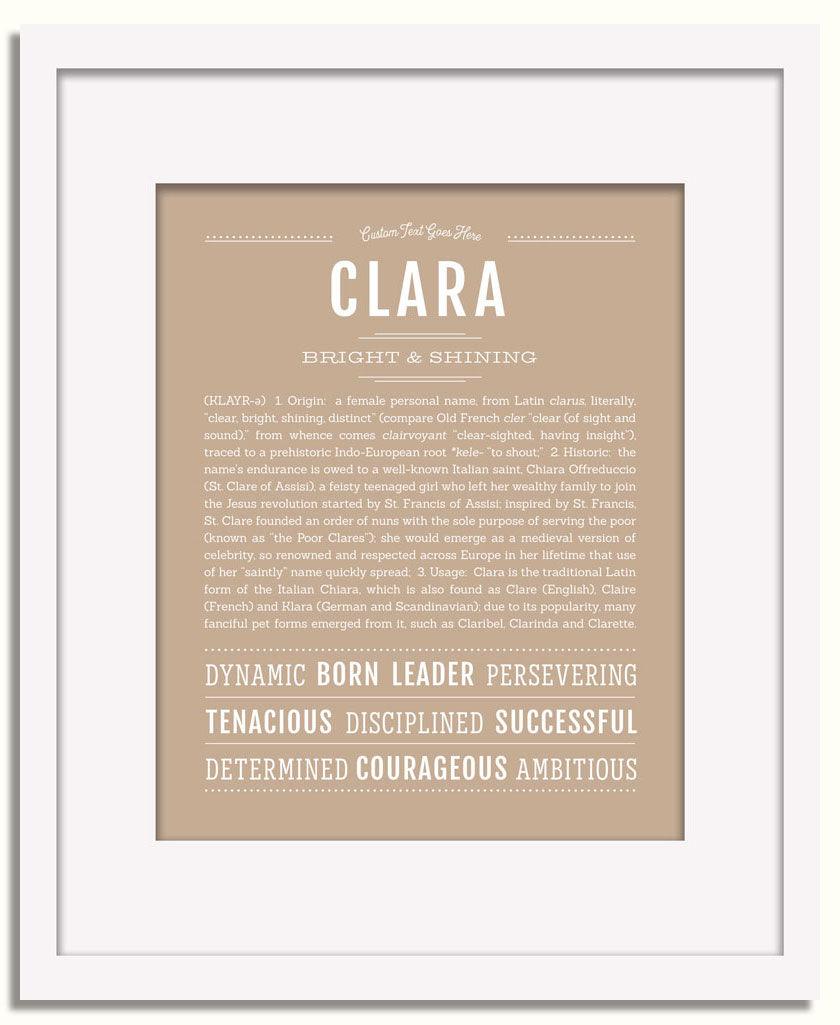 Frame Options | Tan | White Frame, Matted