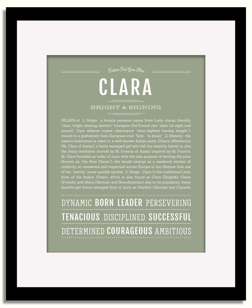 Frame Options | Sage | Black Frame, Matted