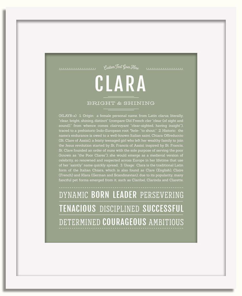 Frame Options | Sage | White Frame, Matted