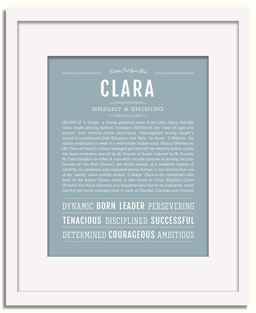 Frame Options | Powder Blue | White Frame, Matted