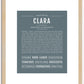 Clara | Name Art Print