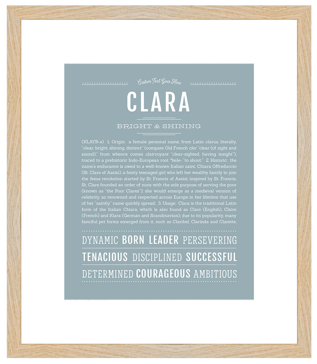 Clara | Name Art Print