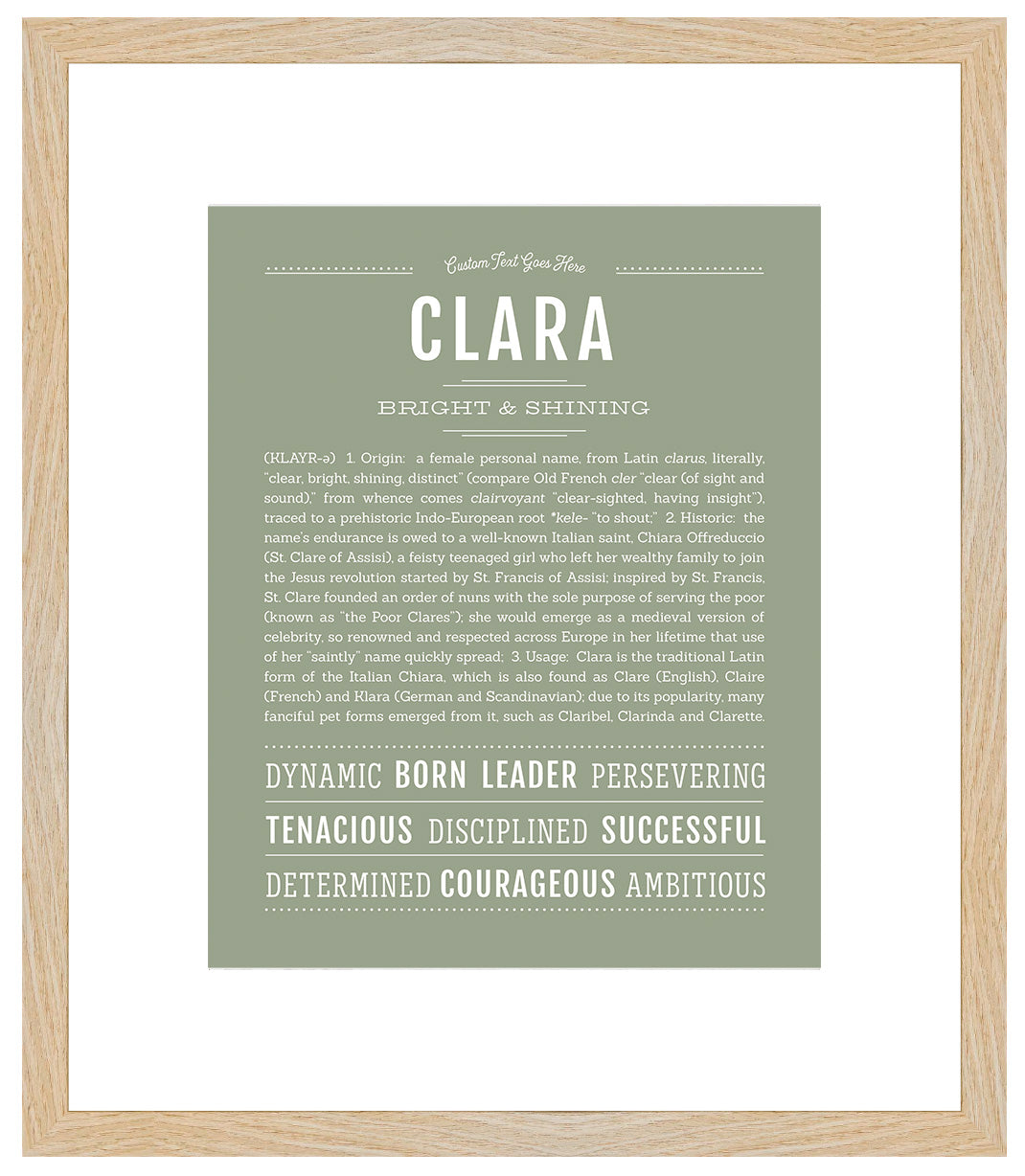 Clara | Name Art Print