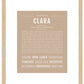 Clara | Name Art Print