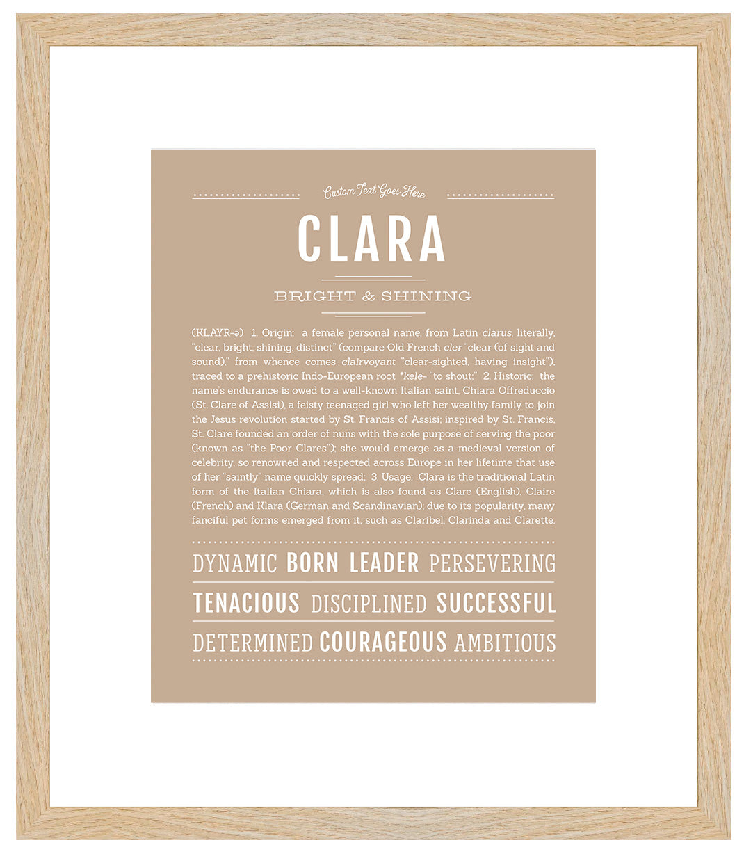 Clara | Name Art Print