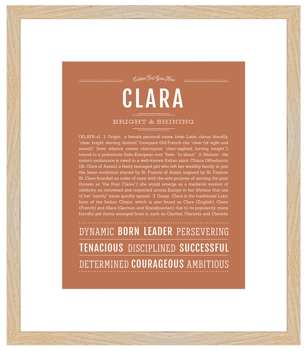 Clara | Name Art Print