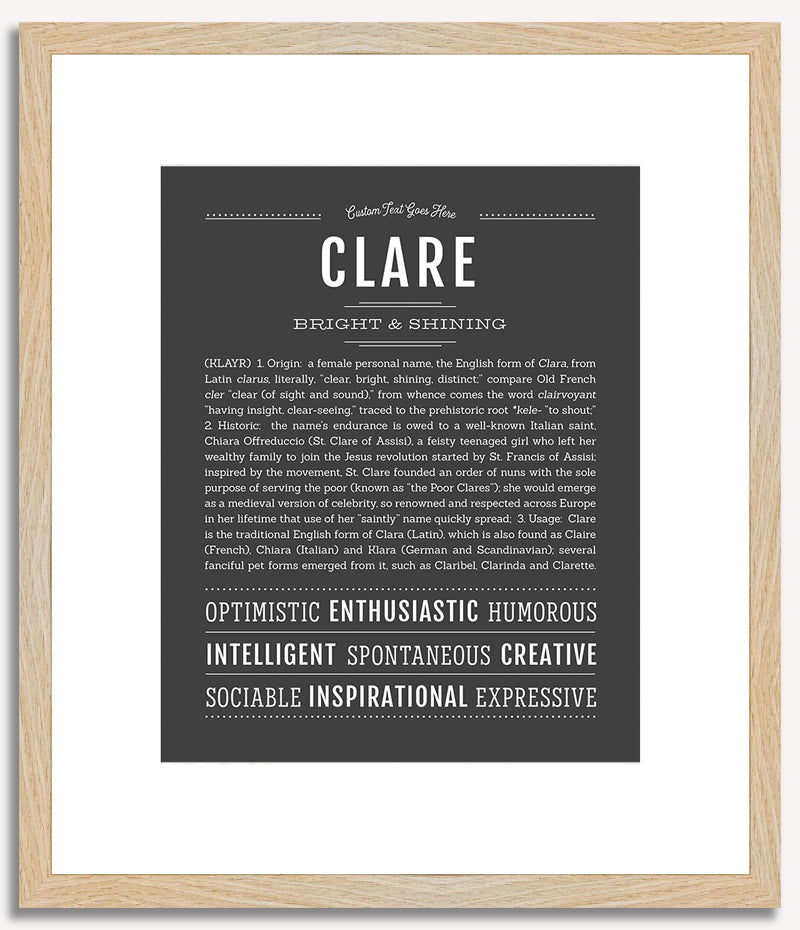 Clare | Name Art Print