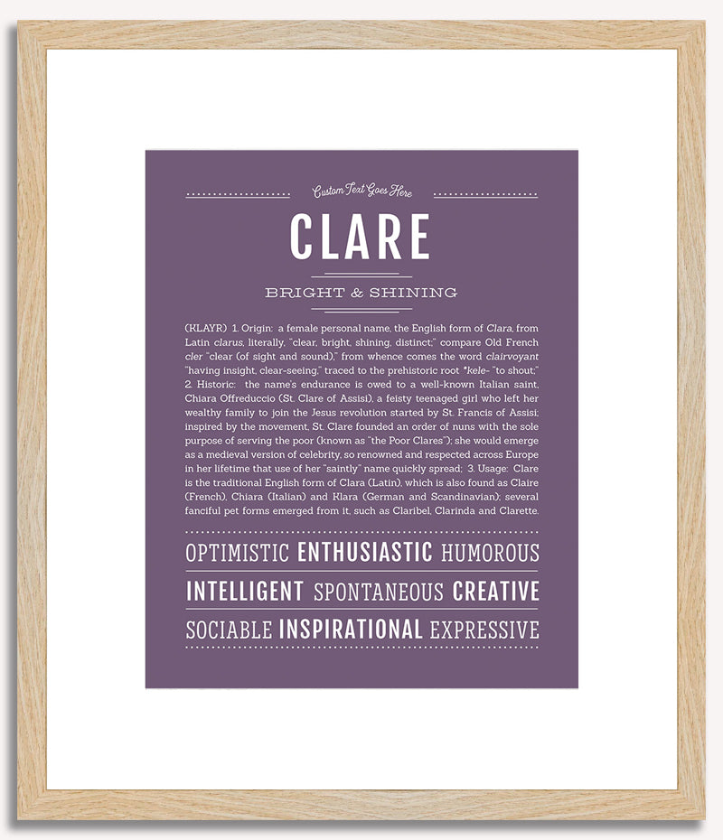 Clare | Name Art Print