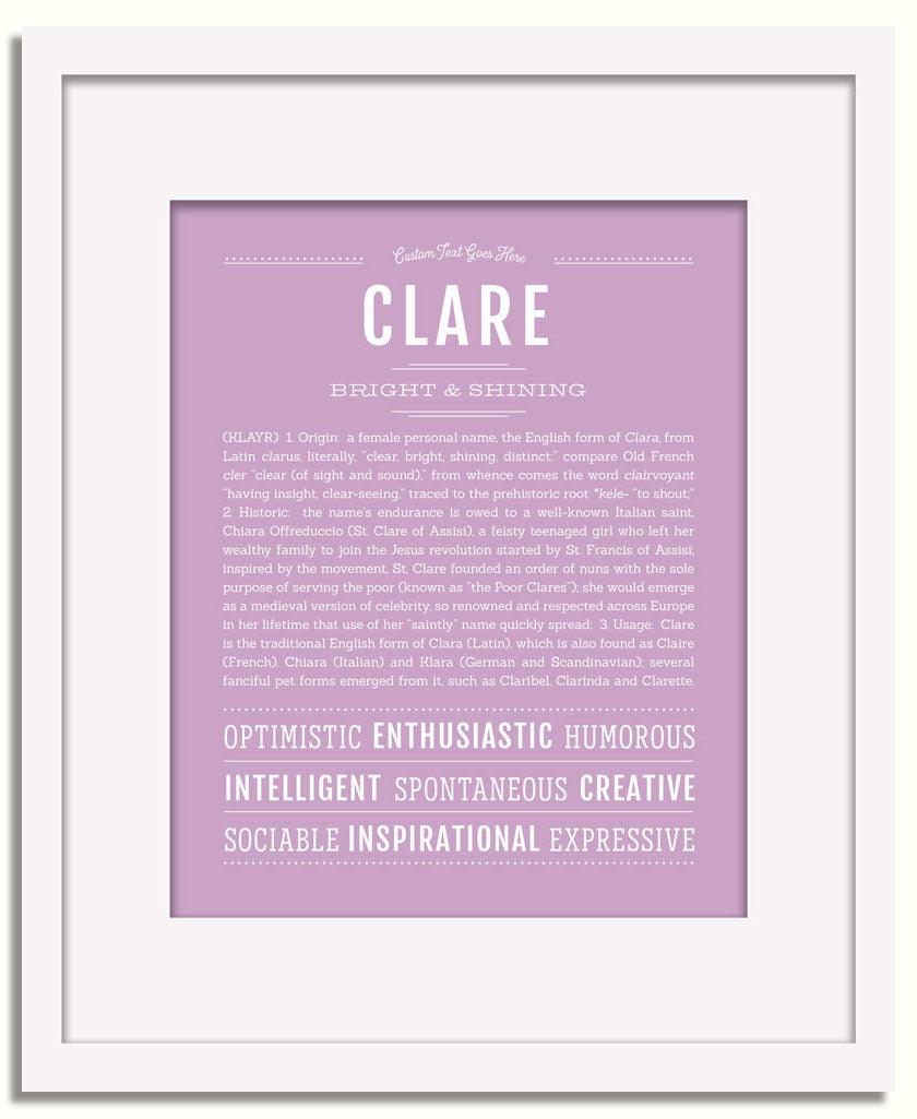 Frame Options | Lilac | White Frame, Matted