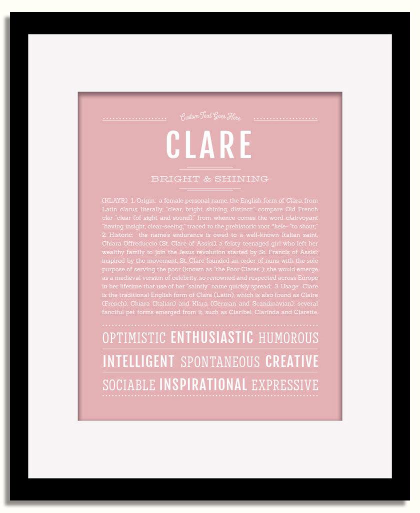 Frame Options | Dusty Rose | Black Frame, Matted