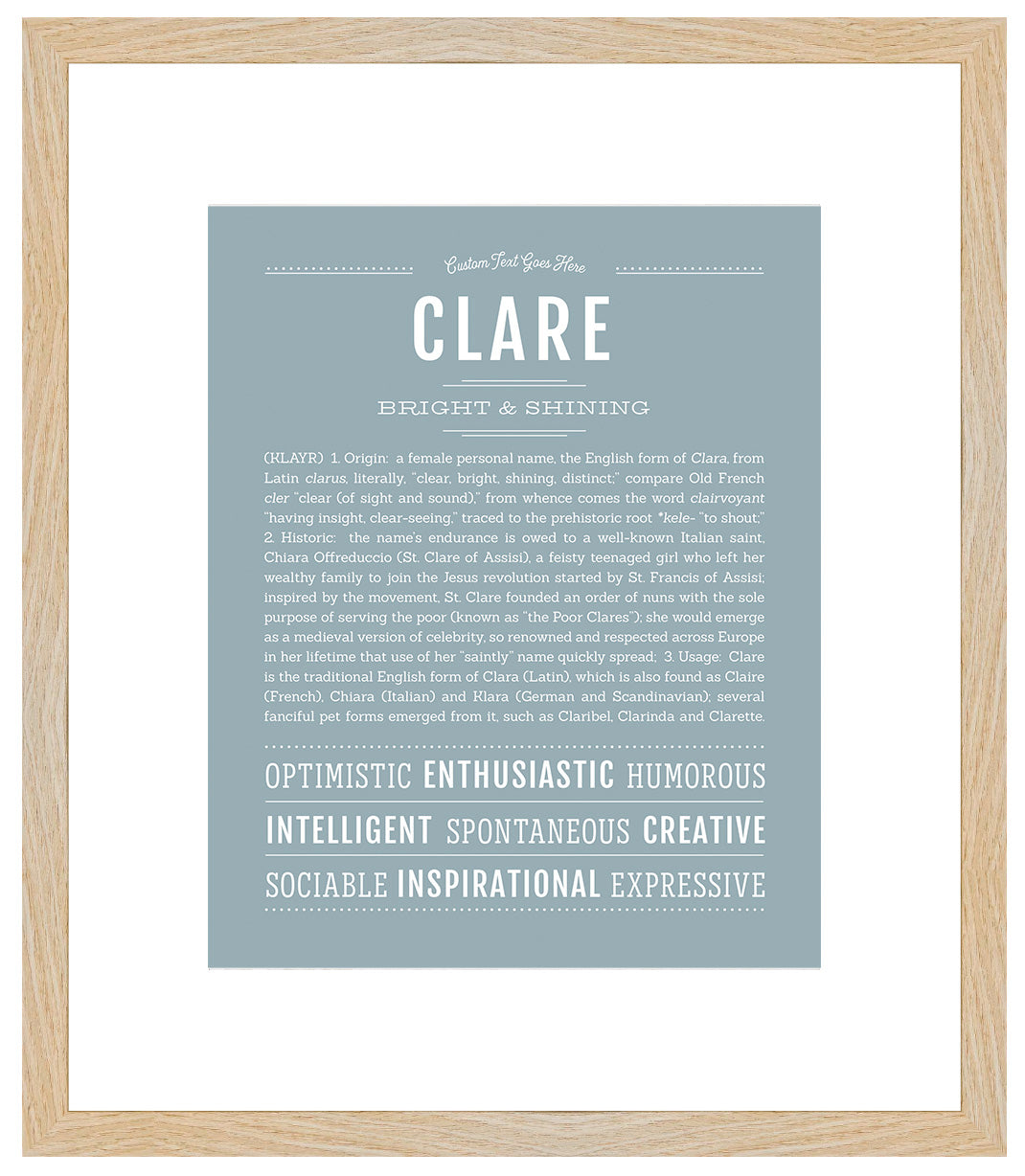 Clare | Name Art Print