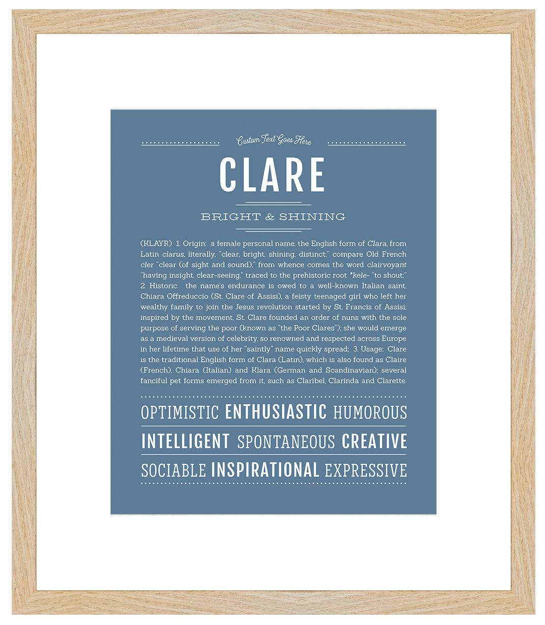 Clare | Name Art Print