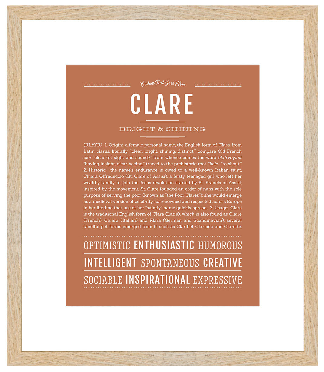 Clare | Name Art Print