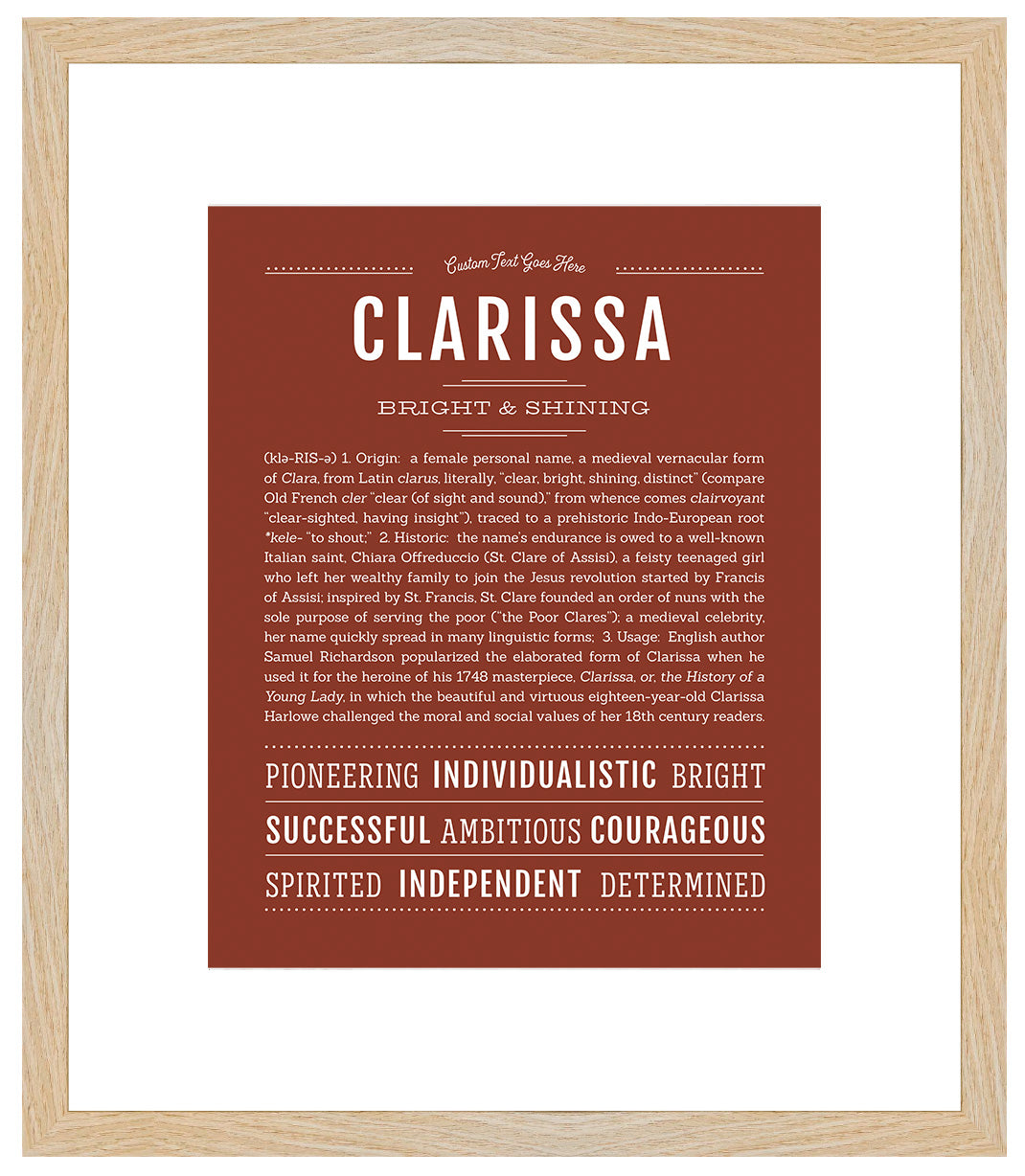 Clarissa | Name Art Print